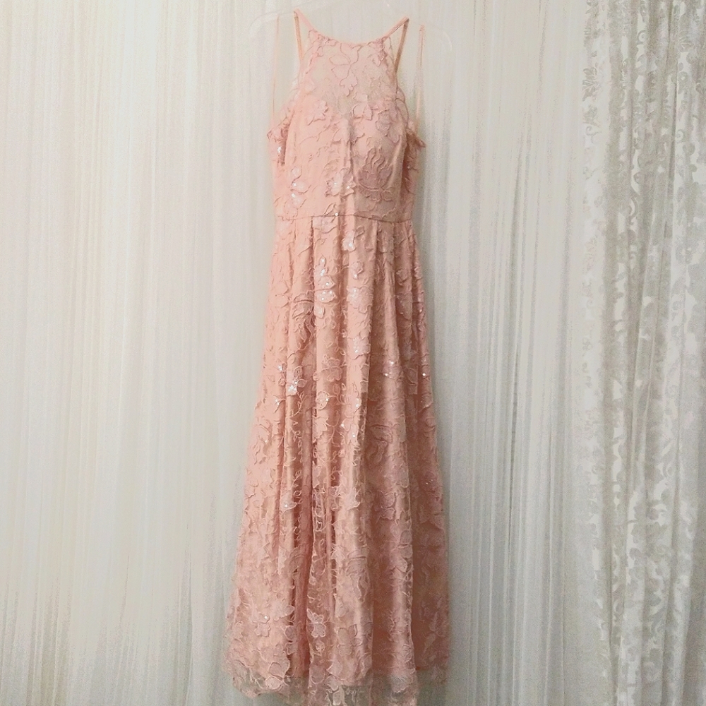 Camille La Vie Floral Sequin Corset Prom/Special Event Dress